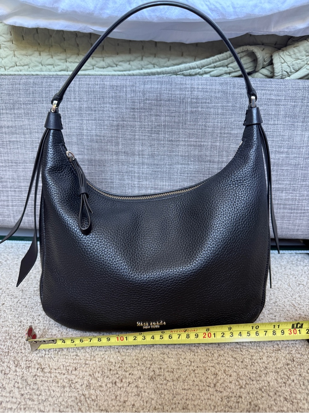 kate spade Black Pebbled Leather Shoulder Hobo Bag - Picture 4 of 7